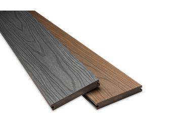 Handmuster Massiv-Diele Co-Extruded - BRAUN / GRAU